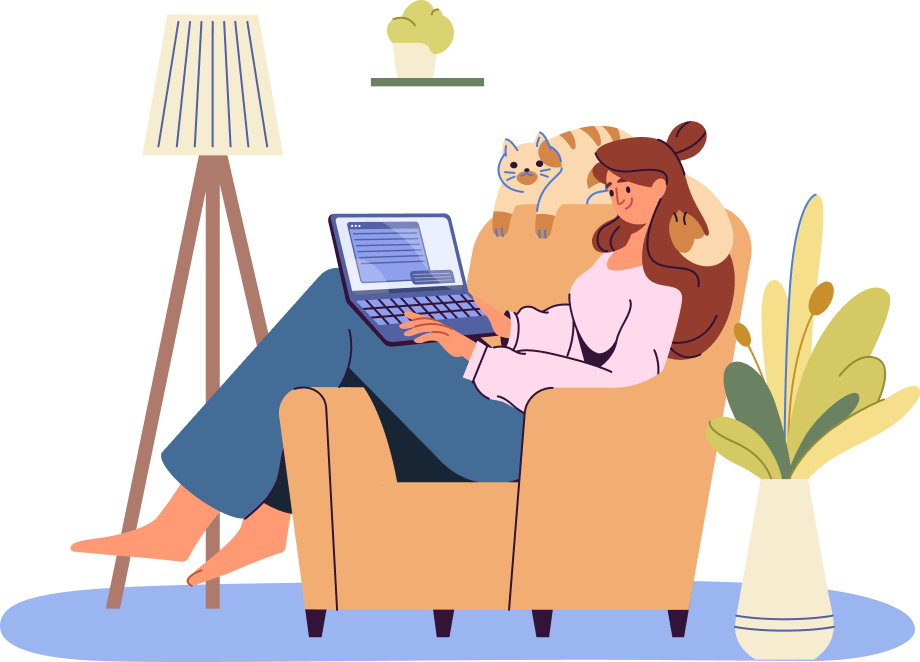 Remote-Arbeit Illustration